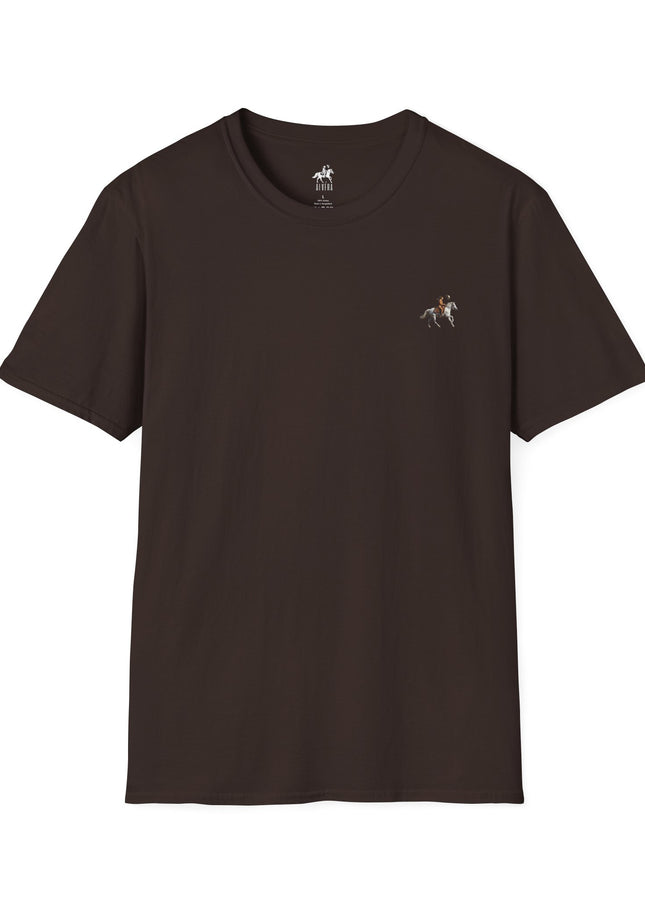 Embroidered Horse Chest Pocket T-Shirt