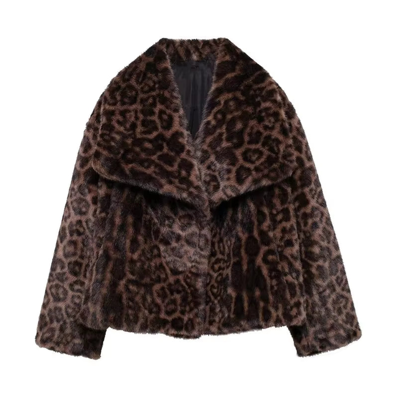Luxurious plush faux fur jacket