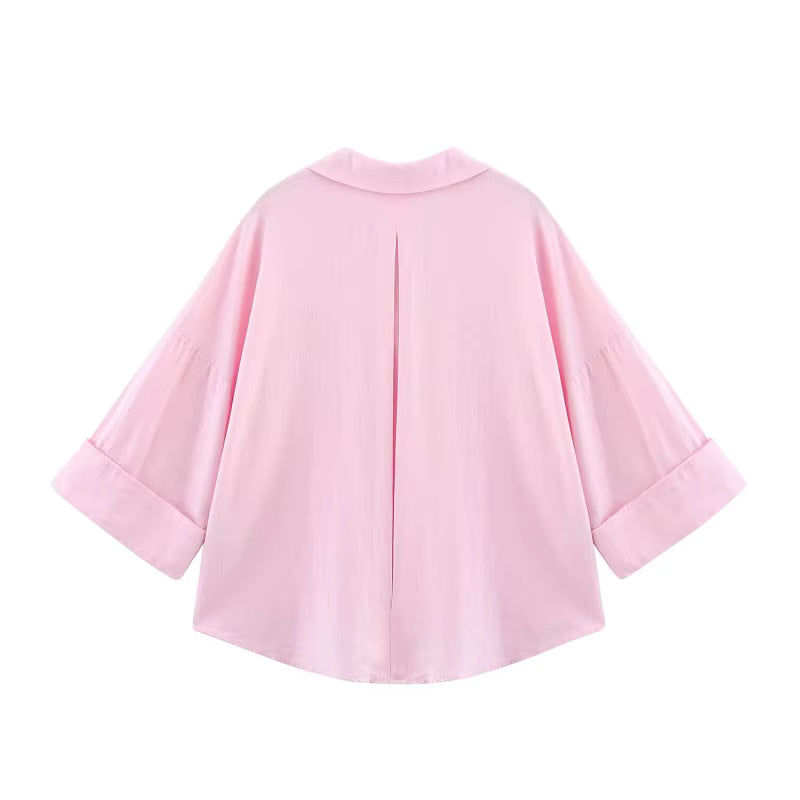 Alvéra Luxury Striped Oversized Blouse.