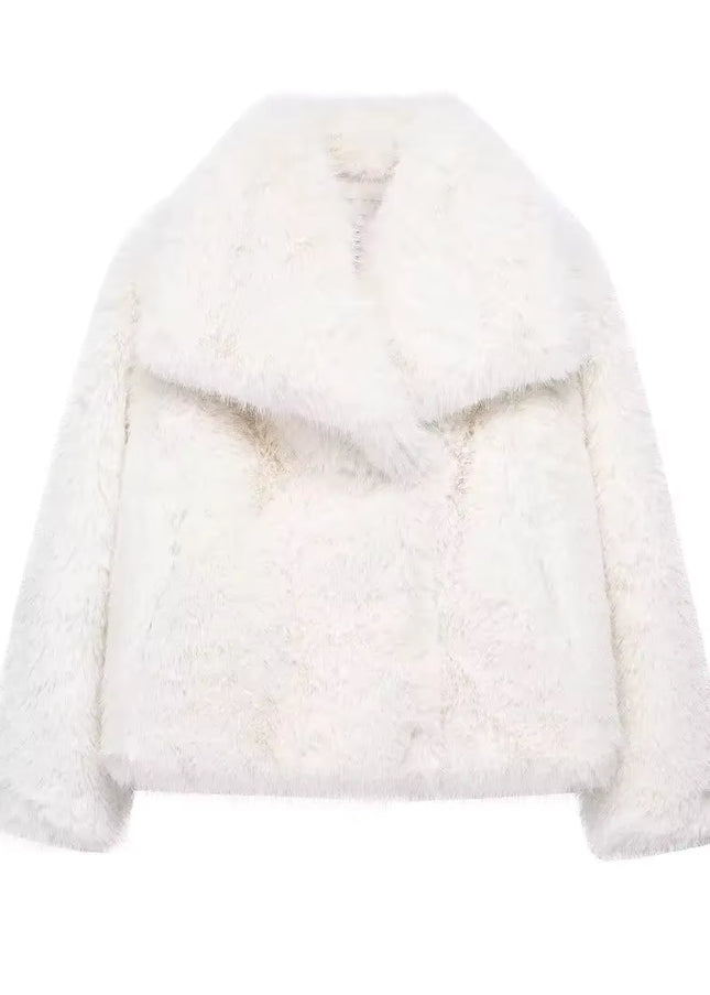 Faux fur coat, plush, fluffy, women’s jacket, 2026, new, luxurious, elegant, premium, designer