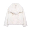 Luxurious plush faux fur jacket