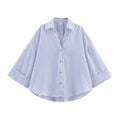 Alvéra Luxury Striped Oversized Blouse.