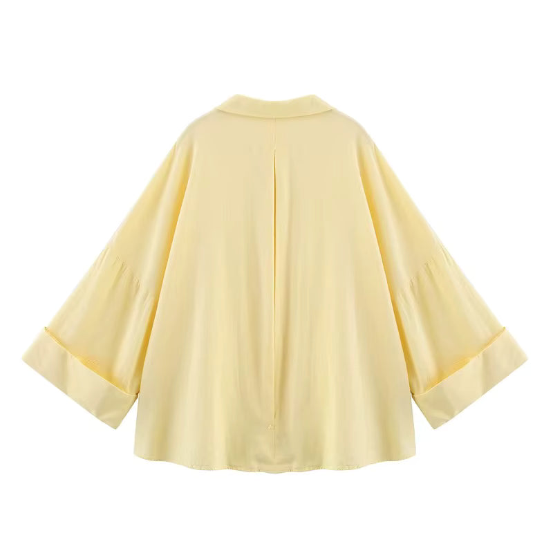 Alvéra Luxury Striped Oversized Blouse.