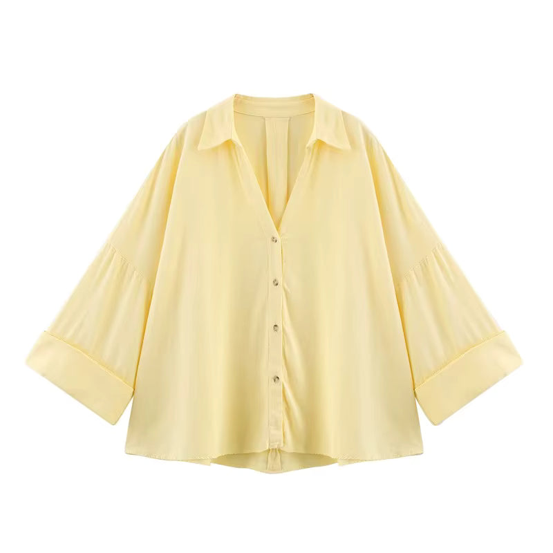 Alvéra Luxury Striped Oversized Blouse.