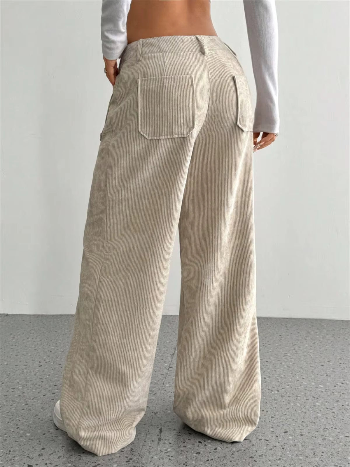 Retro wide-leg corduroy pants, luxury edition.